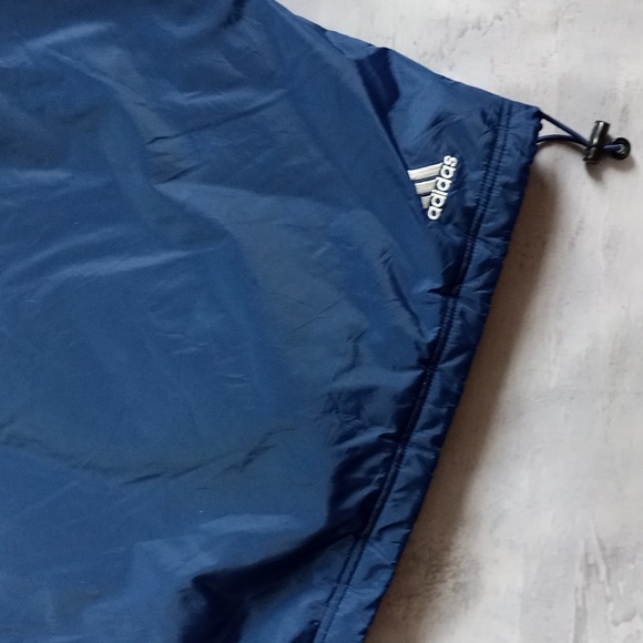 Vintage 90s Adidas Blue Stripes Blue Essential Winter Jacket - Picture 8 of 9